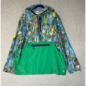 Bonobos Fielder Anorak Jacket Mens XL Colorful Nature Lightweight 1/4 Zip Hoodie